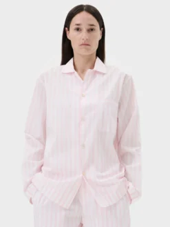 Poplin Pyjamas Skjorte i Hatty Stripes