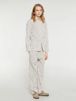Poplin Pyjamas Skjorte i Hopper Stripes