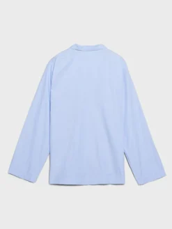 Poplin Pyjamas Skjorte i Shirt Blue