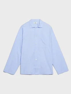 Poplin Pyjamas Skjorte i Shirt Blue