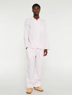 Poplin Pyjamas Skjorte i Soft Pink