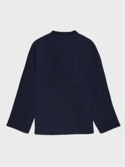 Poplin Pyjamas Skjorte i True Navy