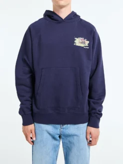 Porch Hooded Sweatshirt i Mørkeblå