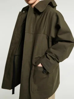 Rainer Unlined Cotton Parka i Dark Khaki Brown