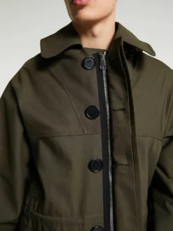 Rainer Unlined Cotton Parka i Dark Khaki Brown