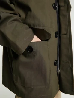 Rainer Unlined Cotton Parka i Dark Khaki Brown