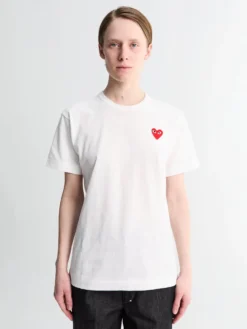 Red Heart T-Shirt i Hvid