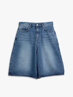 Relaxed Bermuda Denim Shorts i Classic Blue