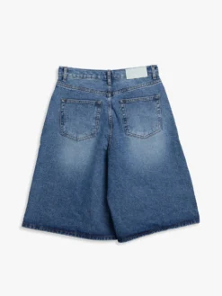 Relaxed Bermuda Denim Shorts i Classic Blue