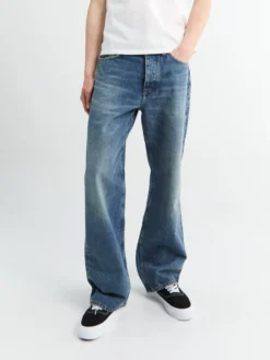 Relaxed Boot Jeans i Mørkeblå Vintage