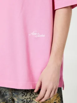 Relaxed Fit Logo T-Shirt i Bubble Pink