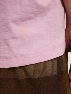 Relaxed Fit Logo T-Shirt i Cotton Candy Pink