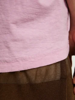 Relaxed Fit Logo T-Shirt i Cotton Candy Pink