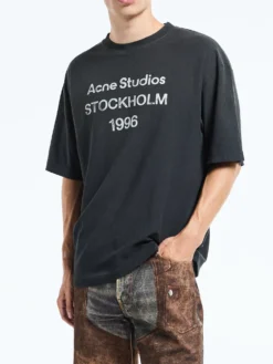 Relaxed Fit Logo T-shirt i Faded Black