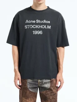 Relaxed Fit Logo T-shirt i Faded Black