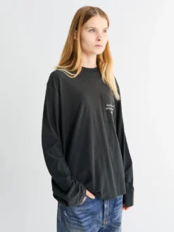 Relaxed Fit Logo T-Shirt i Faded Black