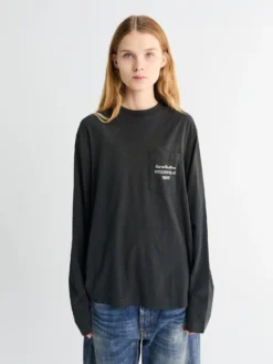 Relaxed Fit Logo T-Shirt i Faded Black