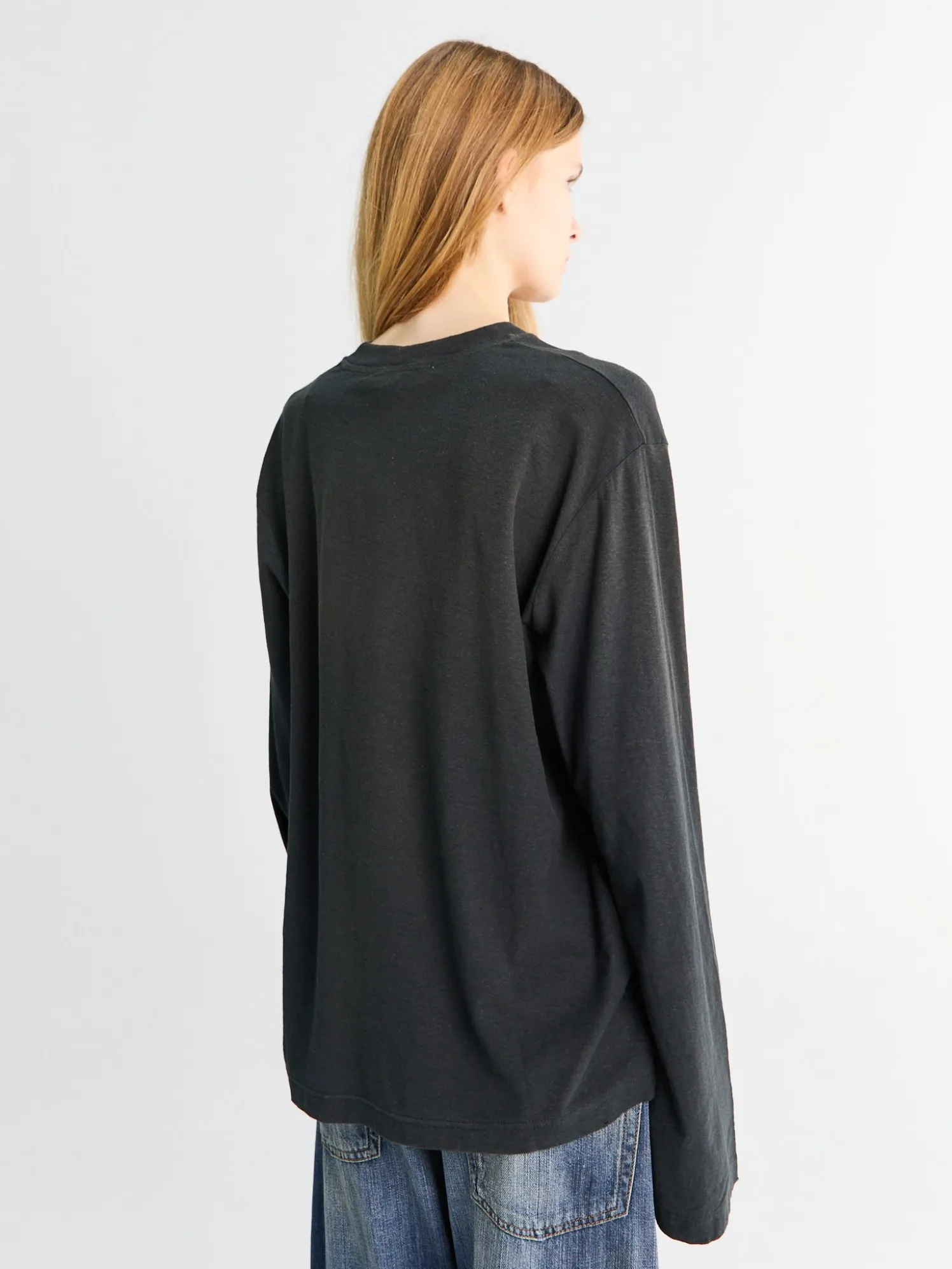 Relaxed Fit Logo T-Shirt i Faded Black