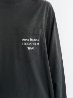 Relaxed Fit Logo T-Shirt i Faded Black