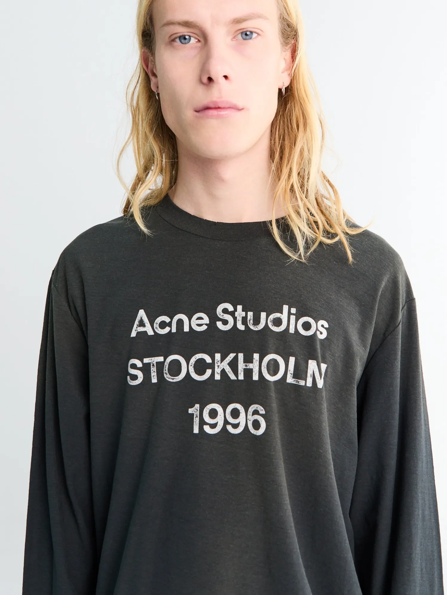 Relaxed Fit Logo T-Shirt i Faded Black