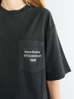 Relaxed Fit Logo T-Shirt i Faded Black
