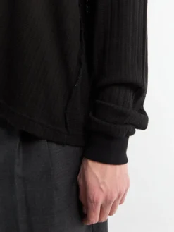 Relaxed LS Tee i Sort Blondestribe