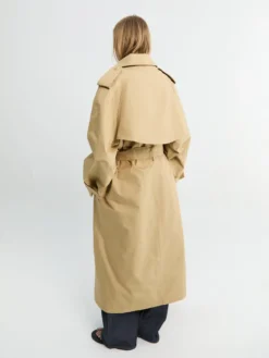Riva Cotton Trench Coat i Camel