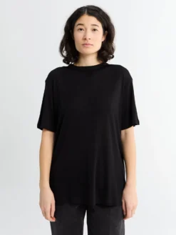 Rond Jersey kortærmet T-shirt i Sort