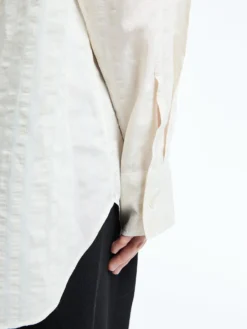 Rouen Oversized Classic Skjorte i Chalk