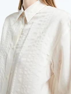 Rouen Oversized Classic Skjorte i Chalk