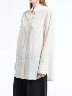 Rouen Oversized Classic Skjorte i Chalk