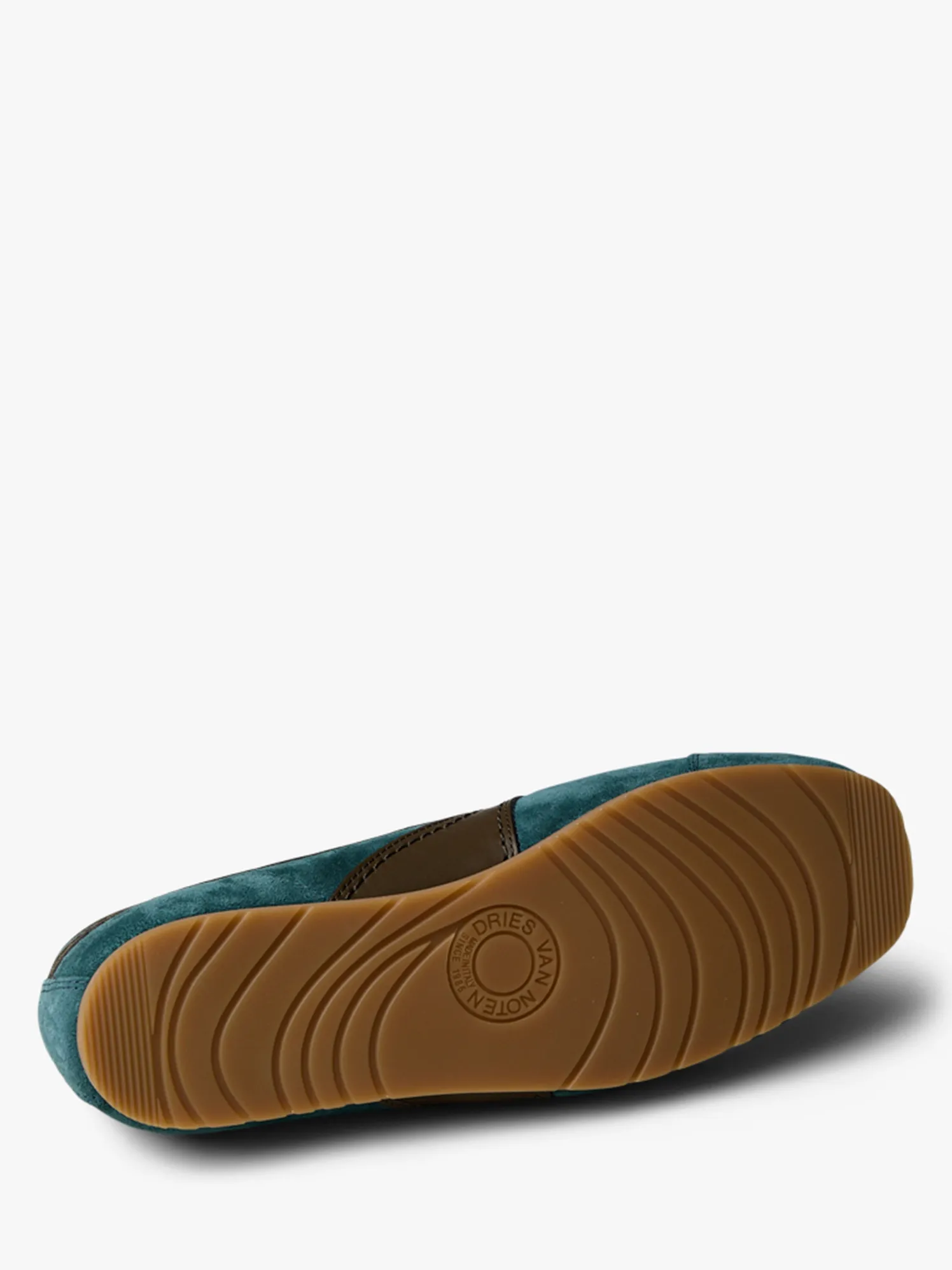 Ruskindssneakers med læderdetaljer i Turkis