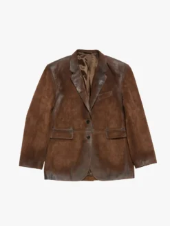 Ruskind Suitjakke i Cognac Brun