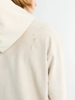 Savage Swear Hoodie Longsleeved i Oatmeal