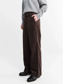 Semi-Wide Corduroy Bukser i Brun
