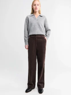 Semi-Wide Corduroy Bukser i Brun