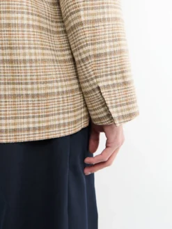 Silke Hør Nep Tern Jakke i Elfenben Beige Tern