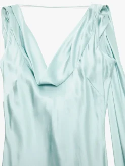 Silk Tunic Kjole i Lys Blå