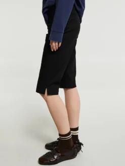 Slim Bermuda Shorts i Sort