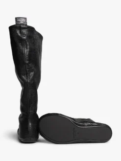 Slouch Saddle Boots i Sort