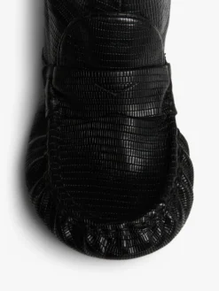 Slouch Saddle Boots i Sort