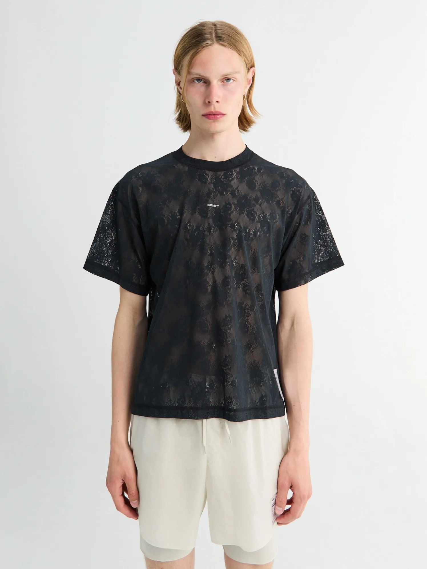 Space-Lace T-shirt i Sort SA