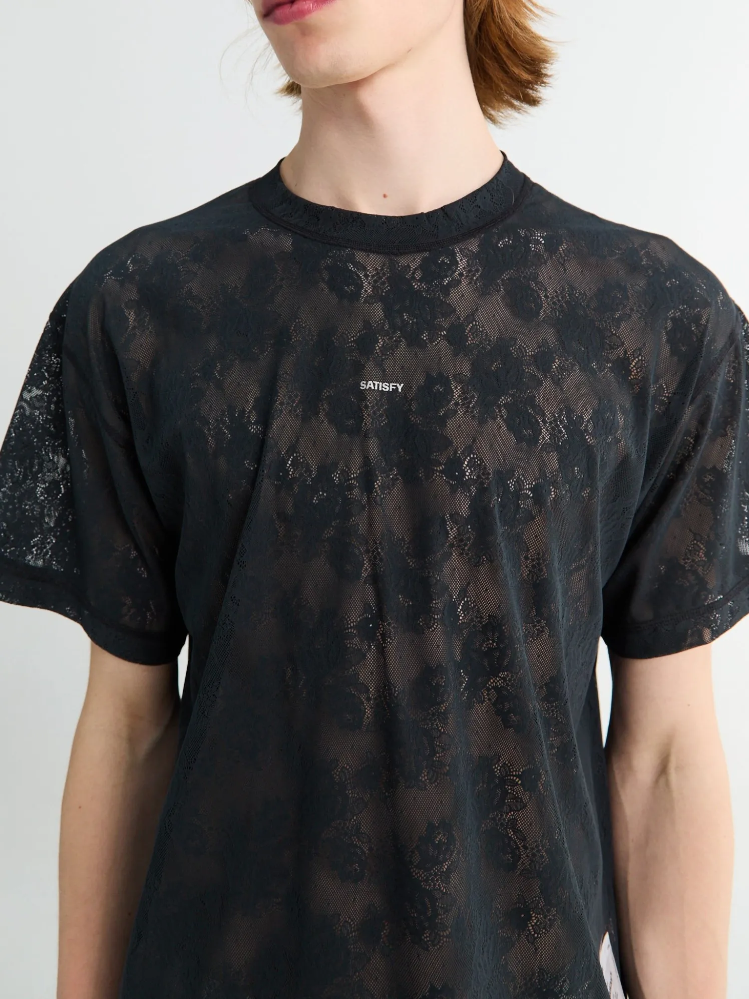 Space-Lace T-shirt i Sort SA