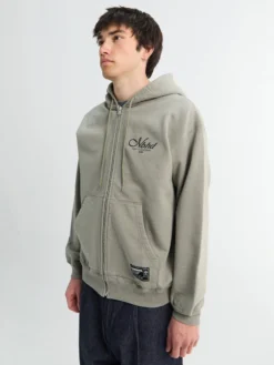 Staple Sweat Zip Hoodie LS i Khaki