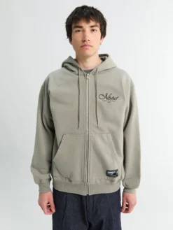 Staple Sweat Zip Hoodie LS i Khaki