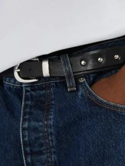 Stud Bælte 3,5cm i Sort