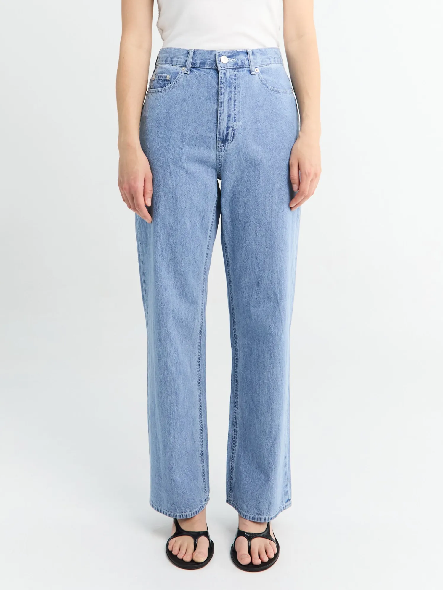 Summer Straight Jeans i Lyseblå