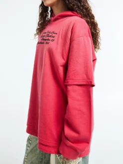 Sweatshirt i Bright Red