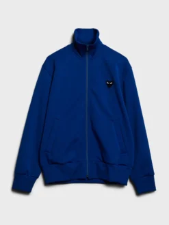 Sweatshirt med sort emblem i navy