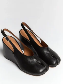 Tabi Wedge Slingback i Sort